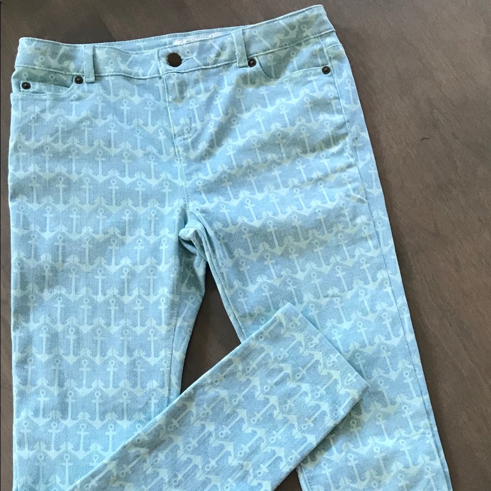 Vineyard Vines Anchor Print Girl’s Skinny Jeans